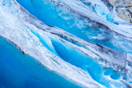 The Nigardsbreen Glacier, beautiful blue melting glacier in the Jostedalen National Park, Norwayの写真素材
