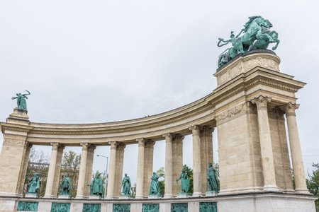 View of Budapest city center, Hungaryの写真素材