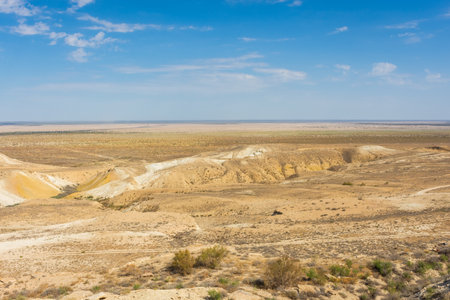 Ustyurt Canyon in the former Aral Sea, Uzbekistanの写真素材