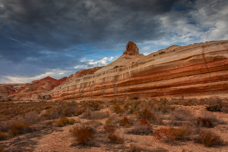 The Red Canyon of the Aral Sea, Uzbekistanの写真素材