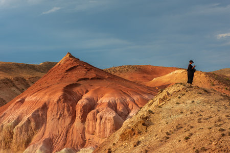 The Red Canyon of the Aral Sea, Uzbekistanの写真素材