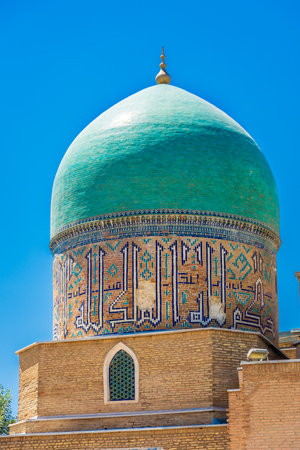 Azure dome of the Shahrisabz old mosque, Uzbekistanの写真素材