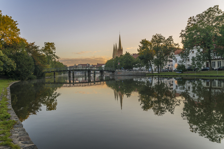 Obertave in Luebeck during sunriseのeditorial素材