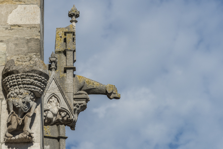 Figure at Cathedral of St. Peter in Regensburgの写真素材