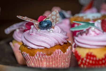 Beautiful professional decorated muffins, Germany