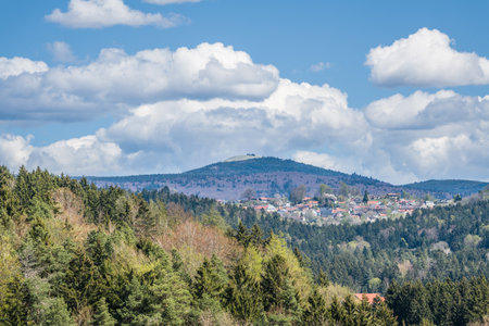 View of the Lusen mountain in the Bavarian Forest, Germany