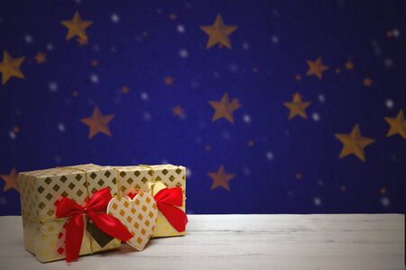 advent time or Christmas card with festive background and copyspaceの写真素材