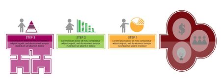 Key success info graphicのイラスト素材