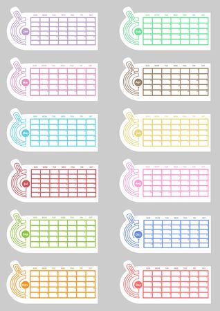 Calendar 2016のイラスト素材