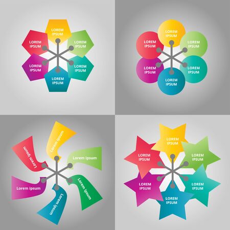 Set of business info graphicのイラスト素材