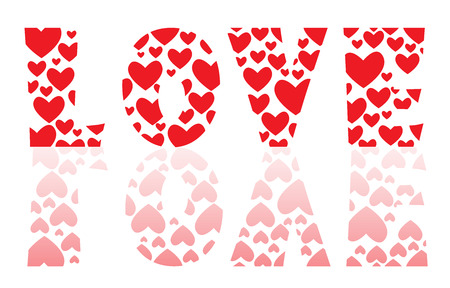 Love word by heart designのイラスト素材