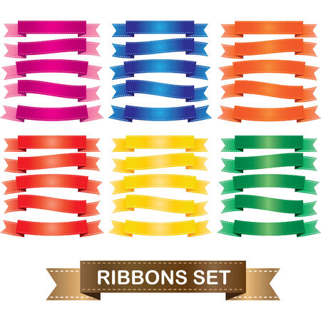 ribbons setのイラスト素材
