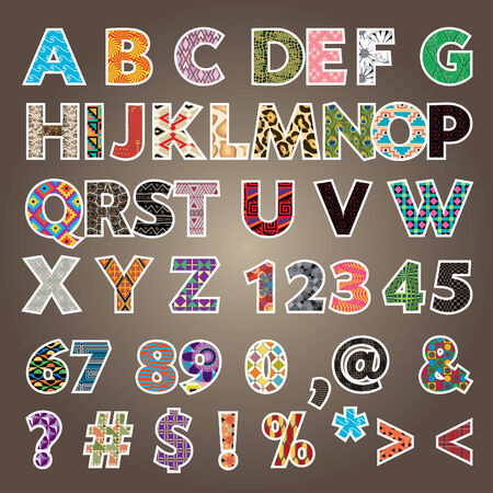 pattern alphabet a-zのイラスト素材