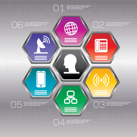Infographic design template can be used for workflow layout, diagram, number options, web design.のイラスト素材