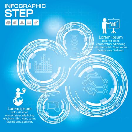 Abstract technology circles vector background.のイラスト素材