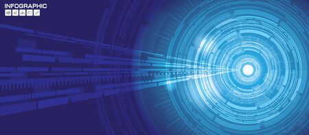 Abstract technology circles vector background.のイラスト素材