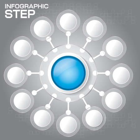 Business concept with 12 options, parts, steps or processes. Can be used for workflow layout, diagram, number options, web design.のイラスト素材