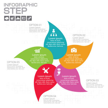 Infographic Arrow timeline Templates for Businessのイラスト素材
