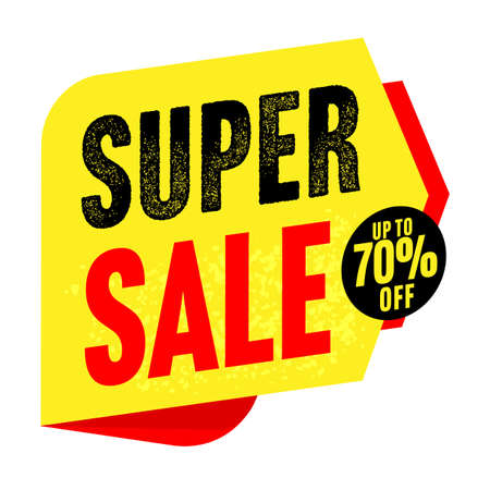 Super sale up to 70 percent off retail price discount stickerのイラスト素材