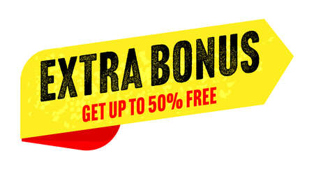 Extra bonus yellow sticker with special discount offer vector illustrationのイラスト素材