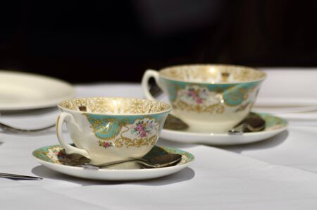 Teacups Kensington palace London England の素材