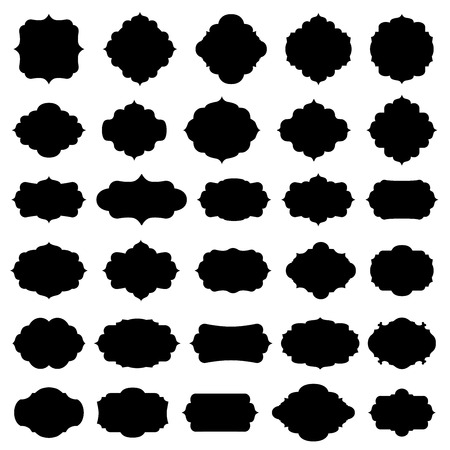 Blank frame and label setのイラスト素材