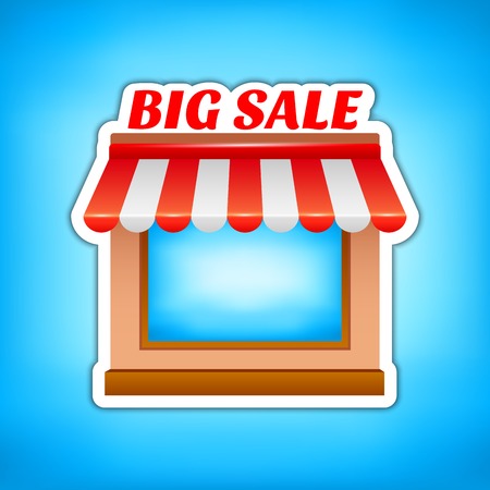 Shop icon. Big sale, vector illustration, eps10のイラスト素材
