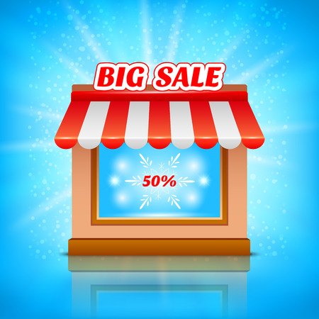 Shop icon. Big sale, vector illustrationのイラスト素材