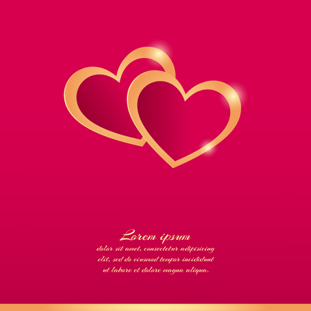 Valentines day card with heart. Vector illustration.のイラスト素材