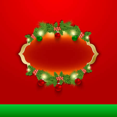 Christmas vector greeting and invitation card. Christmas backgroundのイラスト素材