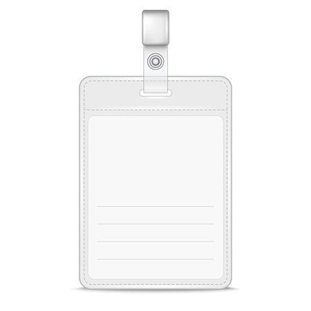 Vector Realistic Card Name or Id Holder isolated on white. EPS10のイラスト素材