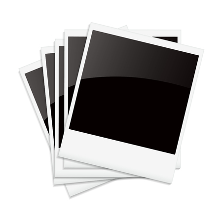 Detailed illustration of Empty photo frames. Vector illustrationのイラスト素材