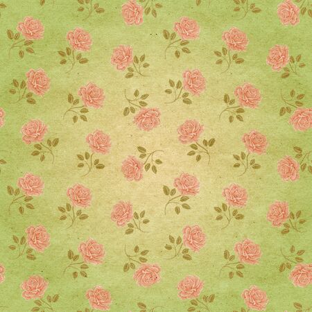 Seamless wallpaper pattern with roses. Flower patternの写真素材