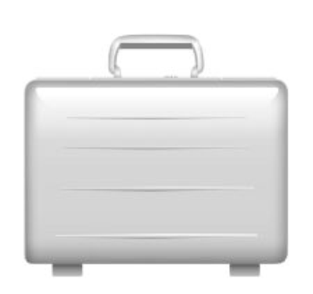 Silver briefcase on white background. Vector illustrationのイラスト素材