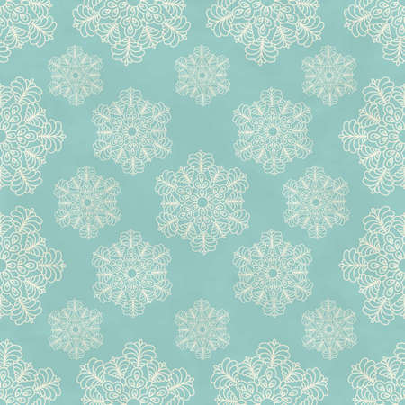 Seamless winter pattern with snowflakes. Christmas backgroundのイラスト素材