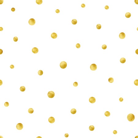 Seamless pattern with hand painted gold circles.のイラスト素材