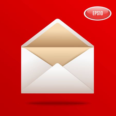 Envelope for letters on a red backgroundのイラスト素材