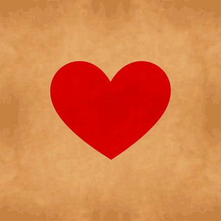 Red heart. Valentines day illustration. vector greeting cardのイラスト素材