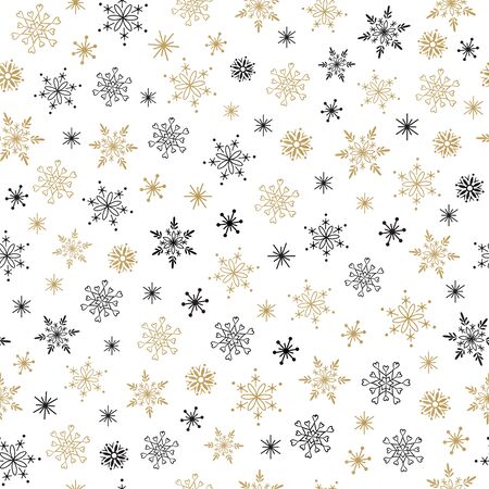 Snowflake seamless pattern. Snowflakes background. Christmas pattern. Vector illustrationのイラスト素材