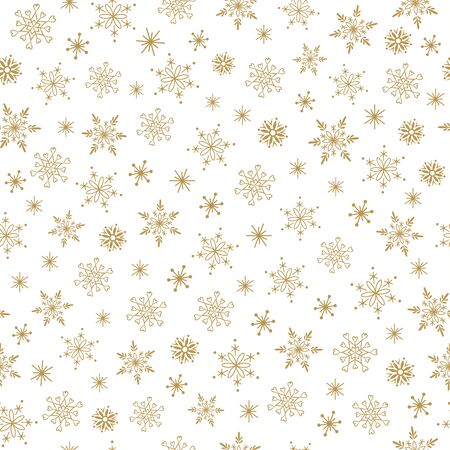 Snowflake seamless pattern. Snowflakes background. Christmas pattern. Vector illustrationのイラスト素材