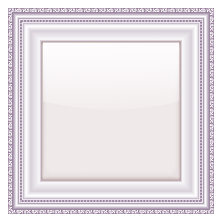 Empty vintage frames on white background.のイラスト素材