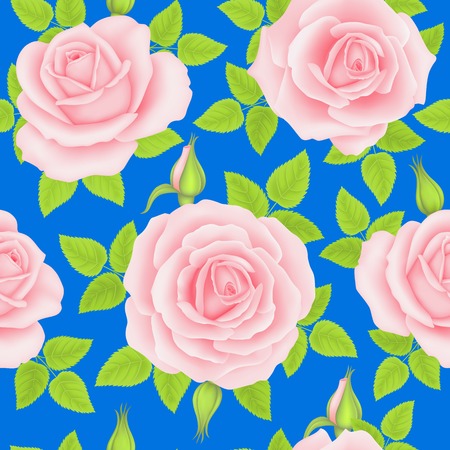 Seamless pattern with rose flowers for background designのイラスト素材