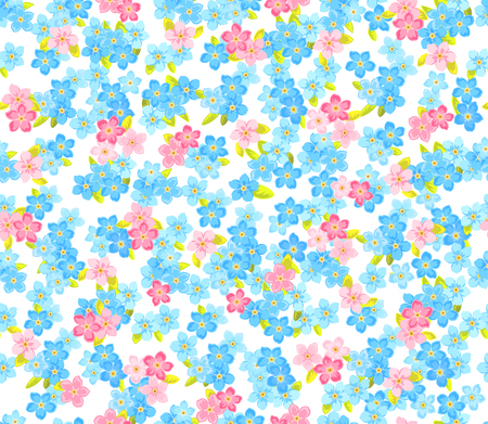 Seamless flower colour pattern. Floral backgroundの写真素材