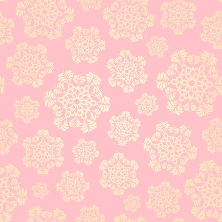 Seamless winter pattern with snowflakes.のイラスト素材
