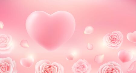 Valentines day card, sale, poster, card, label, banner design. Vector illustrationのイラスト素材