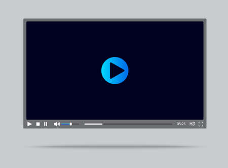 Video multimedia player mockupのイラスト素材