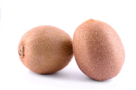 Kiwi fruit isolated on white backgroundの写真素材