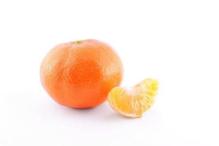 Mandarin isolated on a white backgroundの写真素材