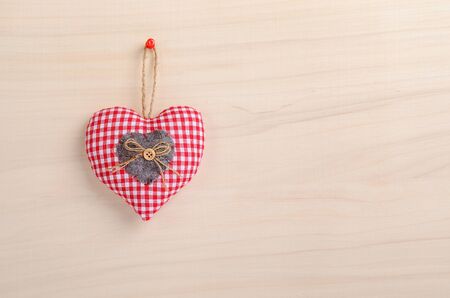 Love symbols on a wooden backgroundの写真素材