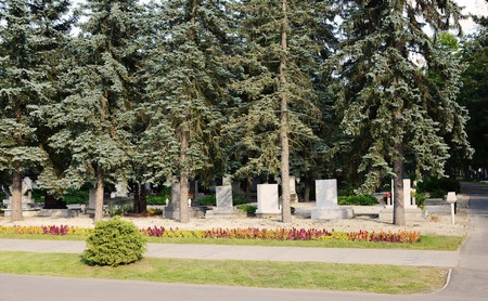 Tombstones in the cemetery, detailの写真素材